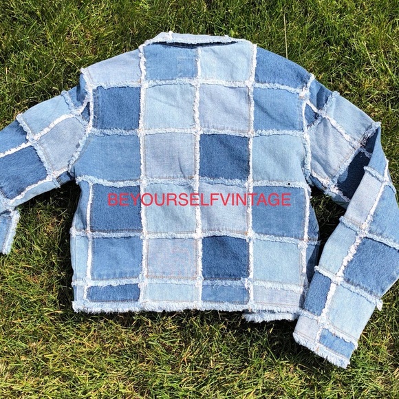 Deadstock Zana Di Vintage Denim Patchwork Jacket size medium - Picture 5 of 5